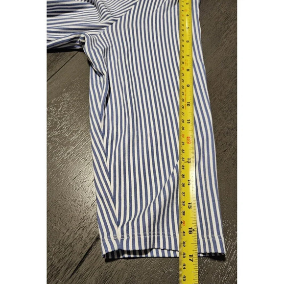 J JILL Striped Color Block Tunic Dress Shift Blue White Black Small Pullover - Picture 5 of 6